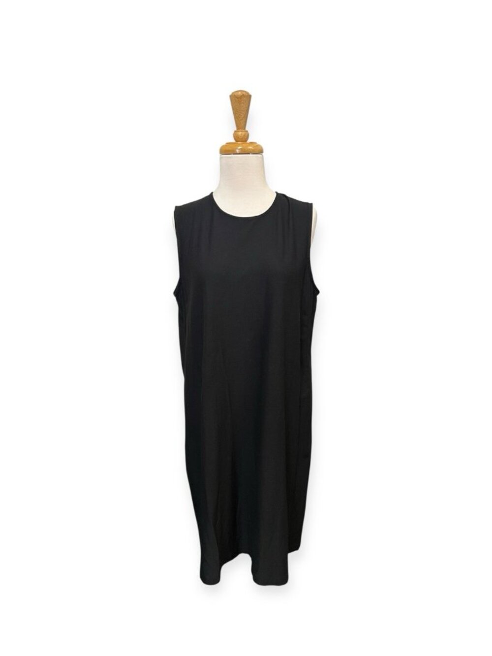 Eileen Fisher Viscose Tank Dress Size M Medium Black